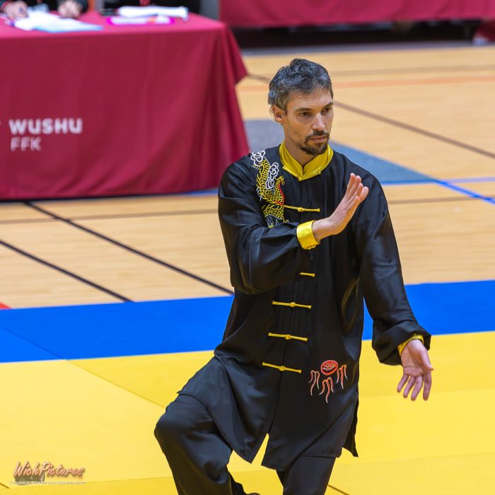 Alexandre Guillouard à l'open de france wushu sanda et taolu de la ffk Eaubonne 2024