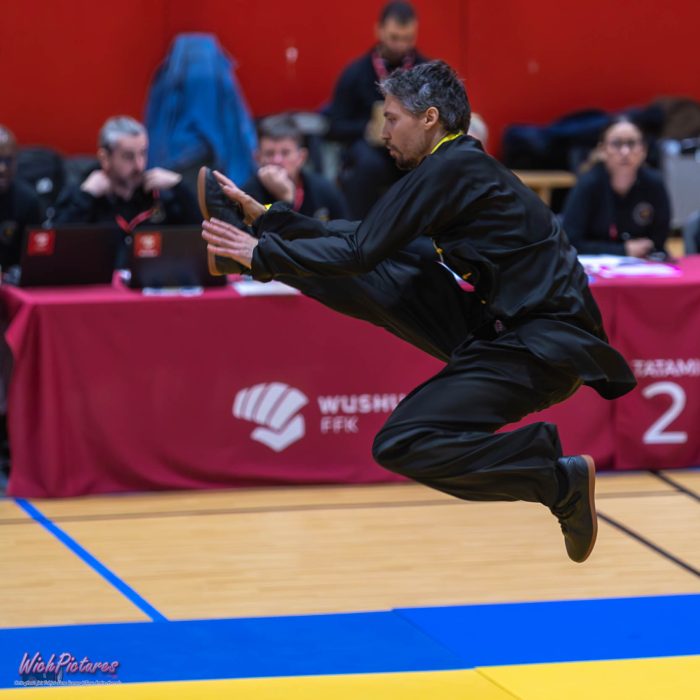 Alexandre Guillouard à l'open de france wushu sanda et taolu de la ffk Eaubonne 2024