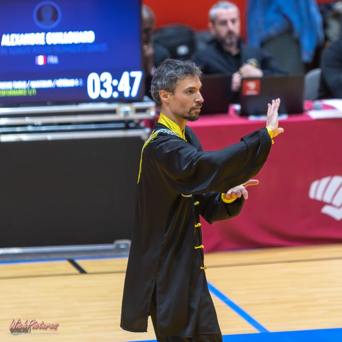 Alexandre Guillouard à l'open de france wushu sanda et taolu de la ffk Eaubonne 2024