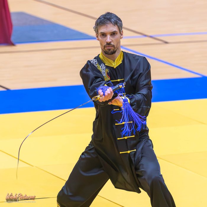 Alexandre Guillouard à l'open de france wushu sanda et taolu de la ffk Eaubonne 2024