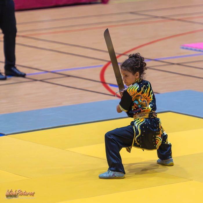 Annabelle à l'open de france wushu sanda et taolu de la ffk Eaubonne 2024