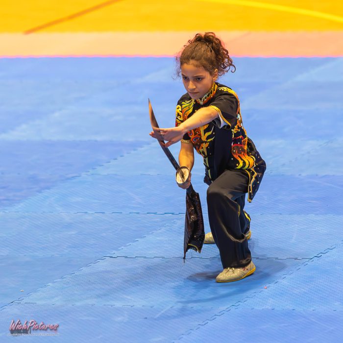 Annabelle à l'open de france wushu sanda et taolu de la ffk Eaubonne 2024