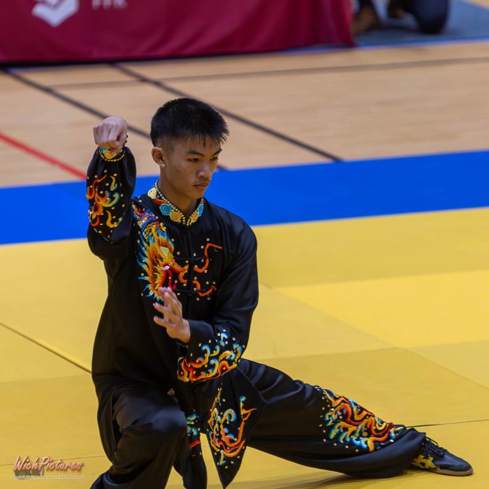 Yann nguyen à l'open de france wushu sanda et taolu de la ffk Eaubonne 2024