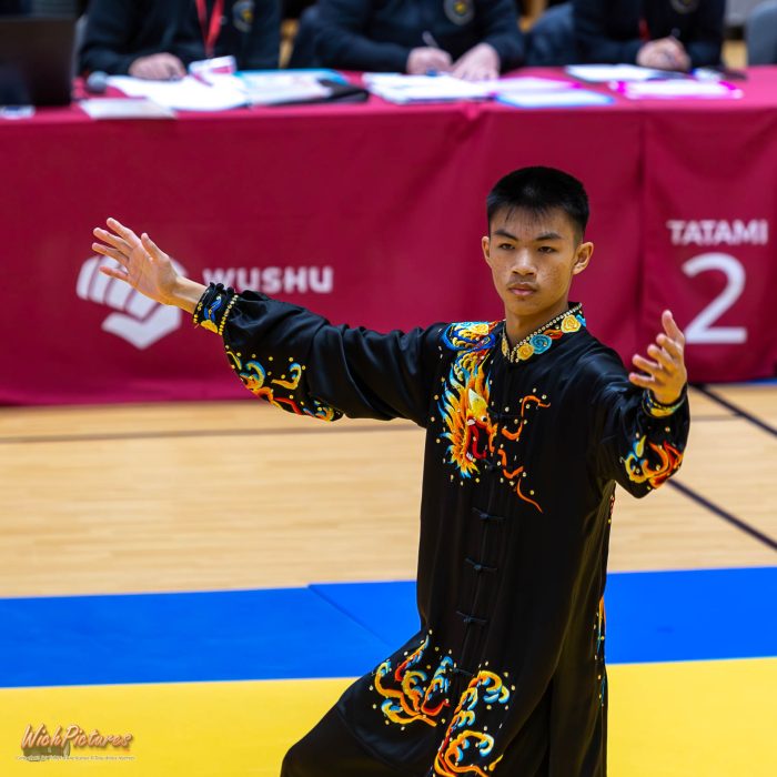 Yann nguyen à l'open de france wushu sanda et taolu de la ffk Eaubonne 2024