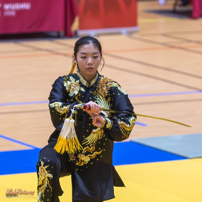 Rubis nguyen à l'open de france wushu sanda et taolu de la ffk Eaubonne 2024