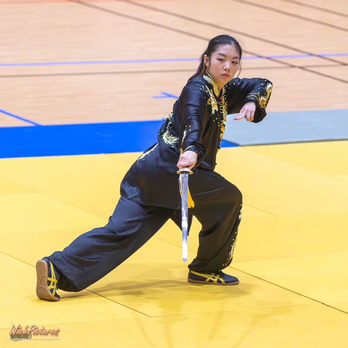 Rubis nguyen à l'open de france wushu sanda et taolu de la ffk Eaubonne 2024